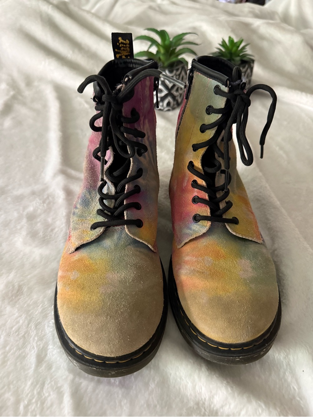 Dr. Martens 1460 Tie Dye Suede Boots size 6 women’s 5 men’s - Picture 2 of 16